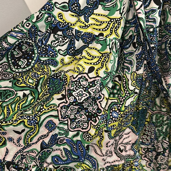 Alc coral print one shoulder ruffle dress - Picture 3 of 7